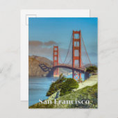 San Francisco Golden Gate Bridge Californië Reizen Briefkaart (Voorkant / Achterkant)