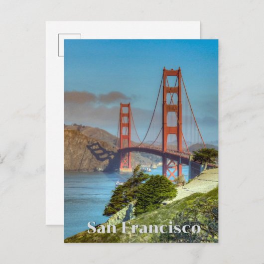 San Francisco Golden Gate Bridge Californië Reizen Briefkaart (Voorkant / Achterkant)