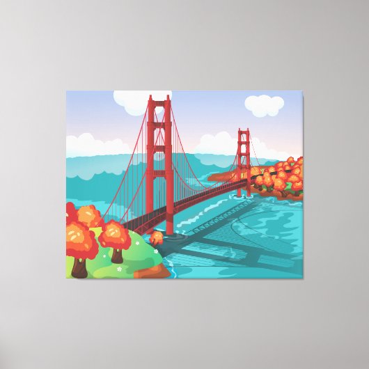 San Francisco Golden Gate Bridge Canvas Afdruk (Voorkant)