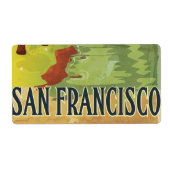 San Francisco Golden Gate Bridge Etiket (Voorkant)