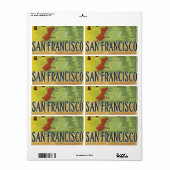 San Francisco Golden Gate Bridge Etiket (Full Sheet)
