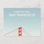 San Francisco Golden Gate Bridge Greetings From Briefkaart (Voorkant)