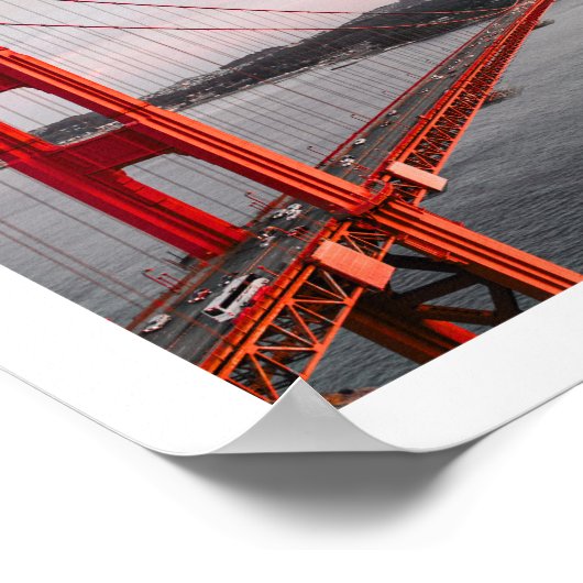 San Francisco Golden Gate Bridge - Iconische reize Poster (Hoek)