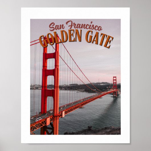 San Francisco Golden Gate Bridge - Iconische reize Poster (Voorkant)