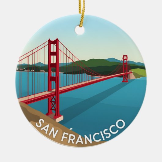 San Francisco Golden Gate Bridge Keramisch Ornament (Voorkant)
