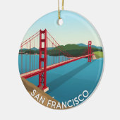 San Francisco Golden Gate Bridge Keramisch Ornament (Links)