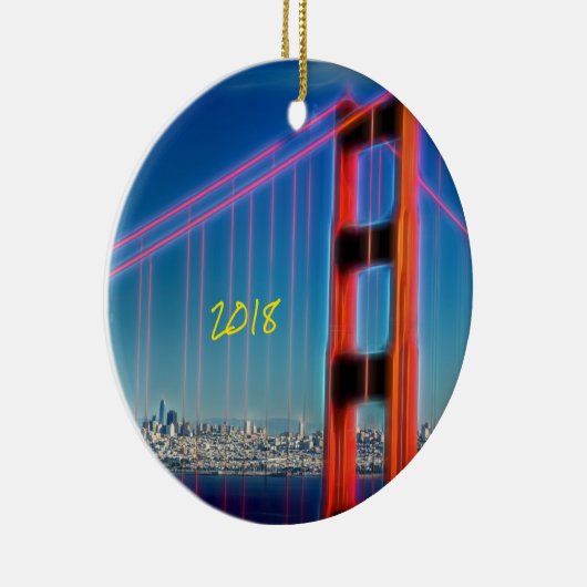 San Francisco Golden Gate Bridge Keramisch Ornament (Rechts)