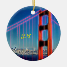 San Francisco Golden Gate Bridge Keramisch Ornament