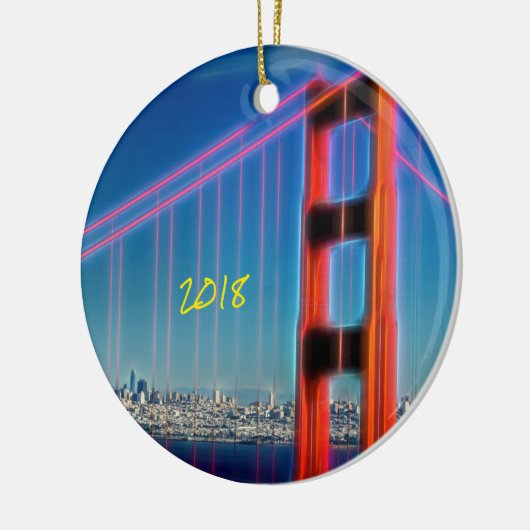 San Francisco Golden Gate Bridge Keramisch Ornament (Links)