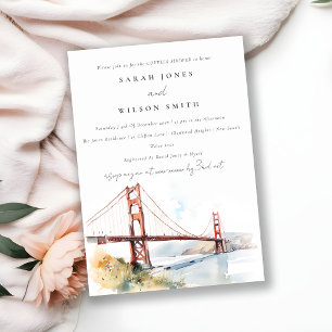 San Francisco Golden Gate Bridge Koppel Bruiloft Kaart