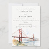 San Francisco Golden Gate Bridge Koppel Bruiloft Kaart (Voorkant)