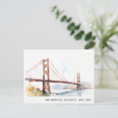 San Francisco Golden Gate Bridge Landscape Travel Feestdagenkaart (Staand voorkant)