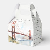 San Francisco Golden Gate Bridge Landscape Wedding Bedankdoosjes (Achterkant)