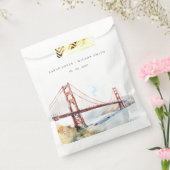 San Francisco Golden Gate Bridge Landscape Wedding Bedankzakje (Gezegeld)
