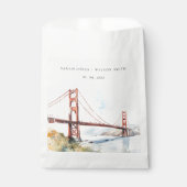 San Francisco Golden Gate Bridge Landscape Wedding Bedankzakje (Voorkant)