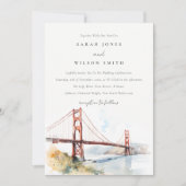 San Francisco Golden Gate Bridge Landscape Wedding Kaart (Voorkant)