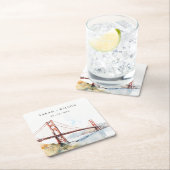 San Francisco Golden Gate Bridge Landscape Wedding Kartonnen Onderzetters (Insitu)