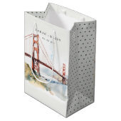 San Francisco Golden Gate Bridge Landscape Wedding Medium Cadeauzakje (Voorkant Gekanteld)