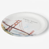 San Francisco Golden Gate Bridge Landscape Wedding Papieren Bordje (Gekanteld)