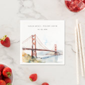 San Francisco Golden Gate Bridge Landscape Wedding Servet (Insitu)