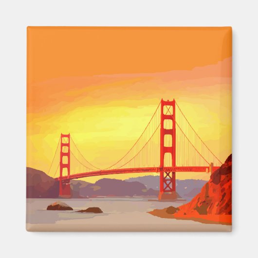 San Francisco Golden Gate Bridge Magneet (Voorkant)