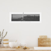 San Francisco - Golden Gate Bridge met Zeilboot Poster (Keuken)