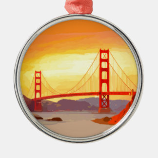 San Francisco Golden Gate Bridge Metalen Ornament