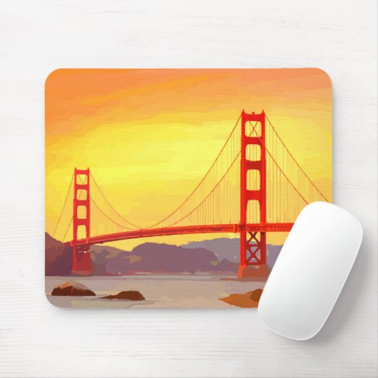 San Francisco Golden Gate Bridge Muismat (Met muis)