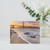 San Francisco Golden Gate Bridge op zonsondergang Briefkaart (Staand voorkant)