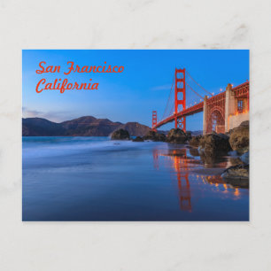 San Francisco Golden Gate Bridge op zonsondergang Briefkaart
