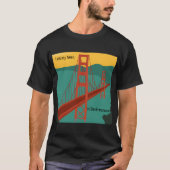 San Francisco - Golden Gate Bridge/ Pas tekst aan T-shirt (Voorkant)