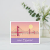 San Francisco Golden Gate Bridge Pastelreizen Briefkaart (Staand voorkant)