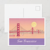 San Francisco Golden Gate Bridge Pastelreizen Briefkaart (Voorkant / Achterkant)
