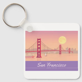 San Francisco Golden Gate Bridge Pastelreizen Sleutelhanger