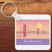 San Francisco Golden Gate Bridge Pastelreizen Sleutelhanger (Voorkant)