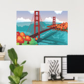 San Francisco Golden Gate Bridge Poster (Thuiskantoor)