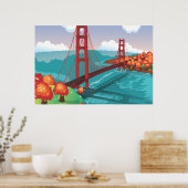 San Francisco Golden Gate Bridge Poster (Keuken)