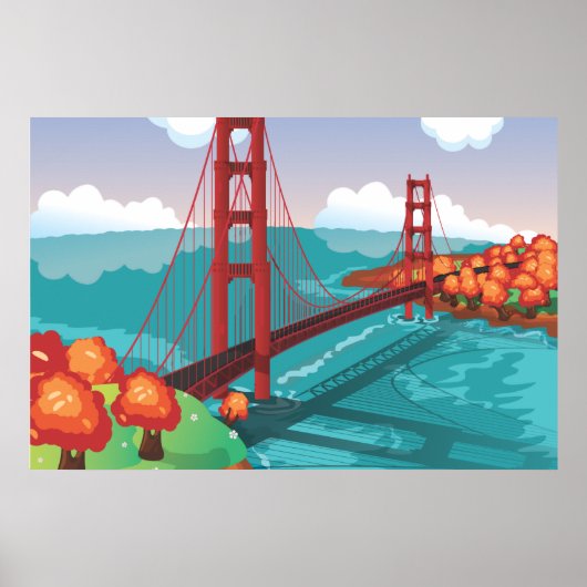 San Francisco Golden Gate Bridge Poster (Voorkant)