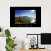 San Francisco Golden Gate Bridge Poster (Thuiskantoor)