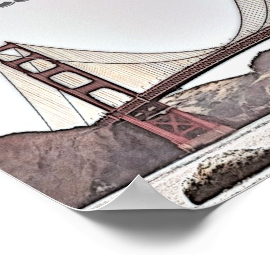 San Francisco - Golden Gate Bridge Poster (Hoek)