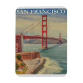 San Francisco Golden Gate Bridge Retro  Magneet (Verticaal)
