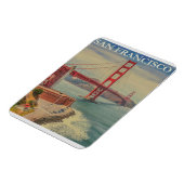 San Francisco Golden Gate Bridge Retro  Magneet (Linkerzijde)