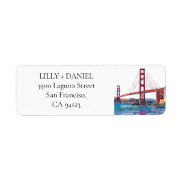 San Francisco Golden Gate Bridge Return Address Etiket