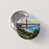 San Francisco Golden Gate Bridge Ronde Button 3,2 Cm (Voorkant /achterkant)