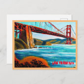 San Francisco Golden Gate Bridge schilderij Briefkaart (Voorkant / Achterkant)