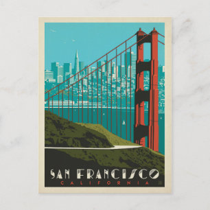 San Francisco   Golden Gate Bridge Skyline Briefkaart