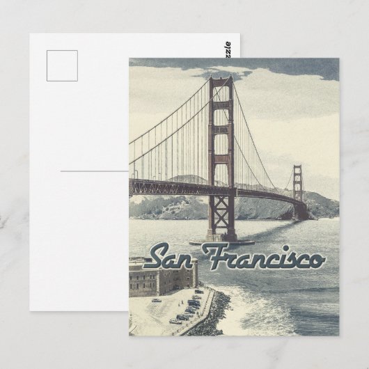 San Francisco Golden Gate Bridge ✪  stijl Briefkaart (Voorkant / Achterkant)