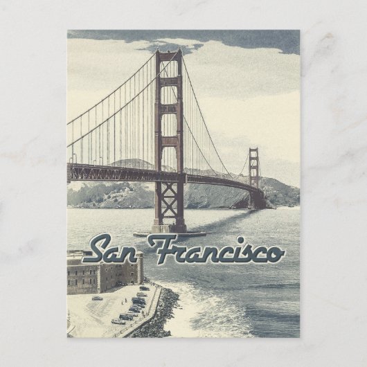 San Francisco Golden Gate Bridge ✪  stijl Briefkaart (Voorkant)