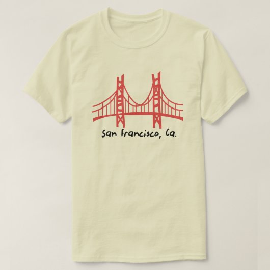 SAN FRANCISCO GOLDEN GATE BRIDGE T=Shirt T-shirt (Design voorkant)