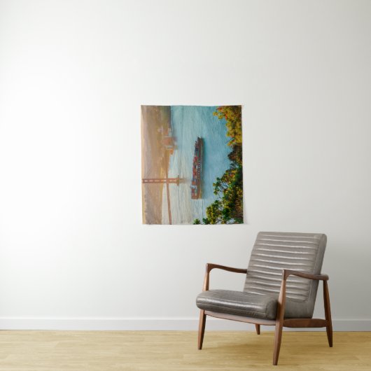 San Francisco Golden Gate Bridge Tapestry Wandkleed (In situ)